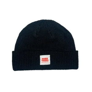Vice 84 'Hard Yards' Fisherman Ribbed Beanie - Black