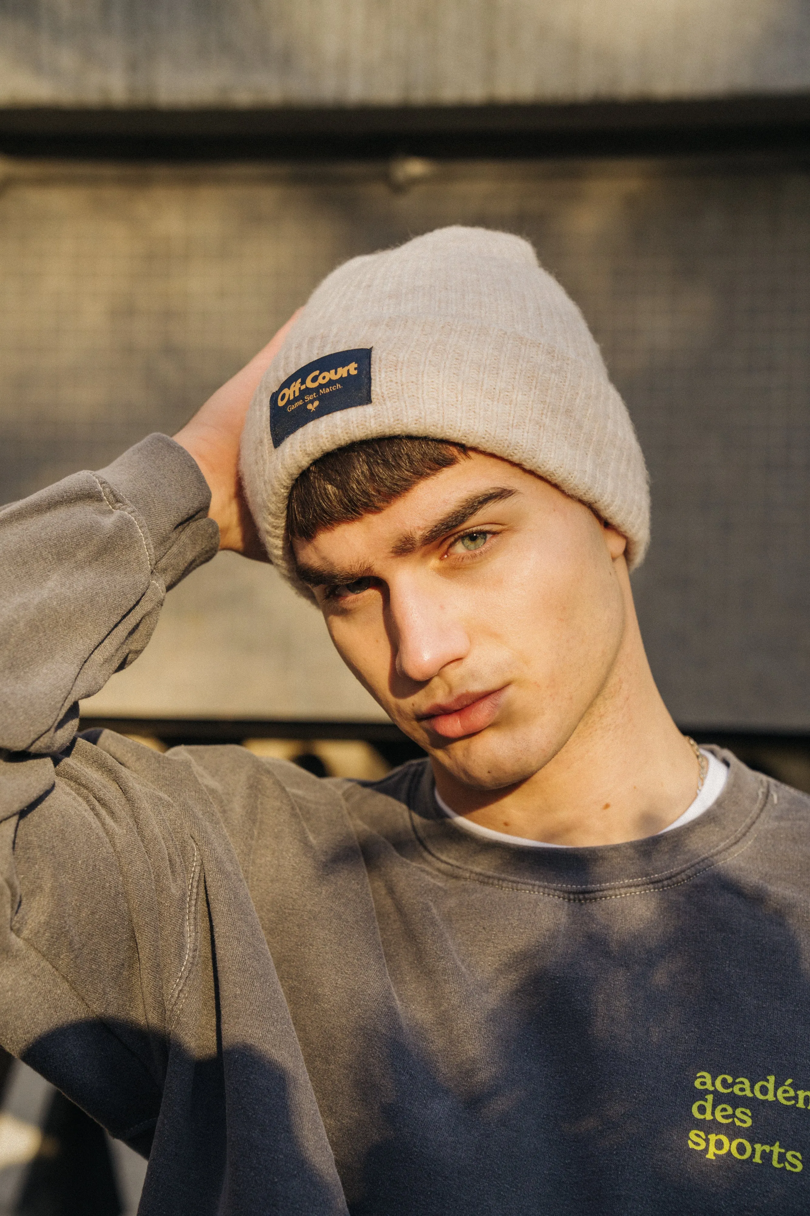 Vice 84 'Off-Court GSM' Cosy Ribbed Beanie - Almond
