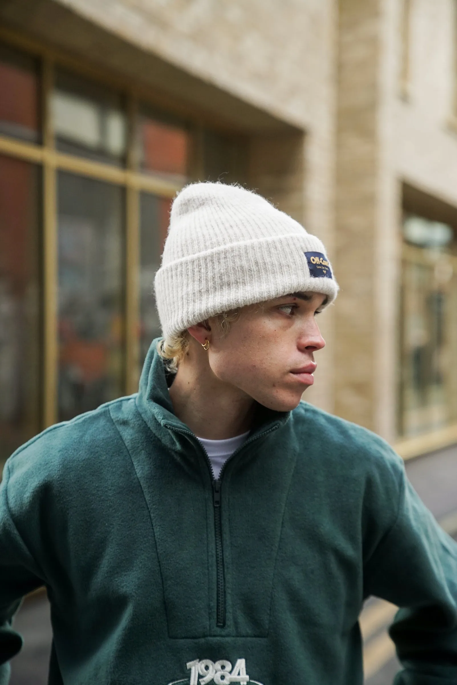Vice 84 'Off-Court GSM' Cosy Ribbed Beanie - Almond