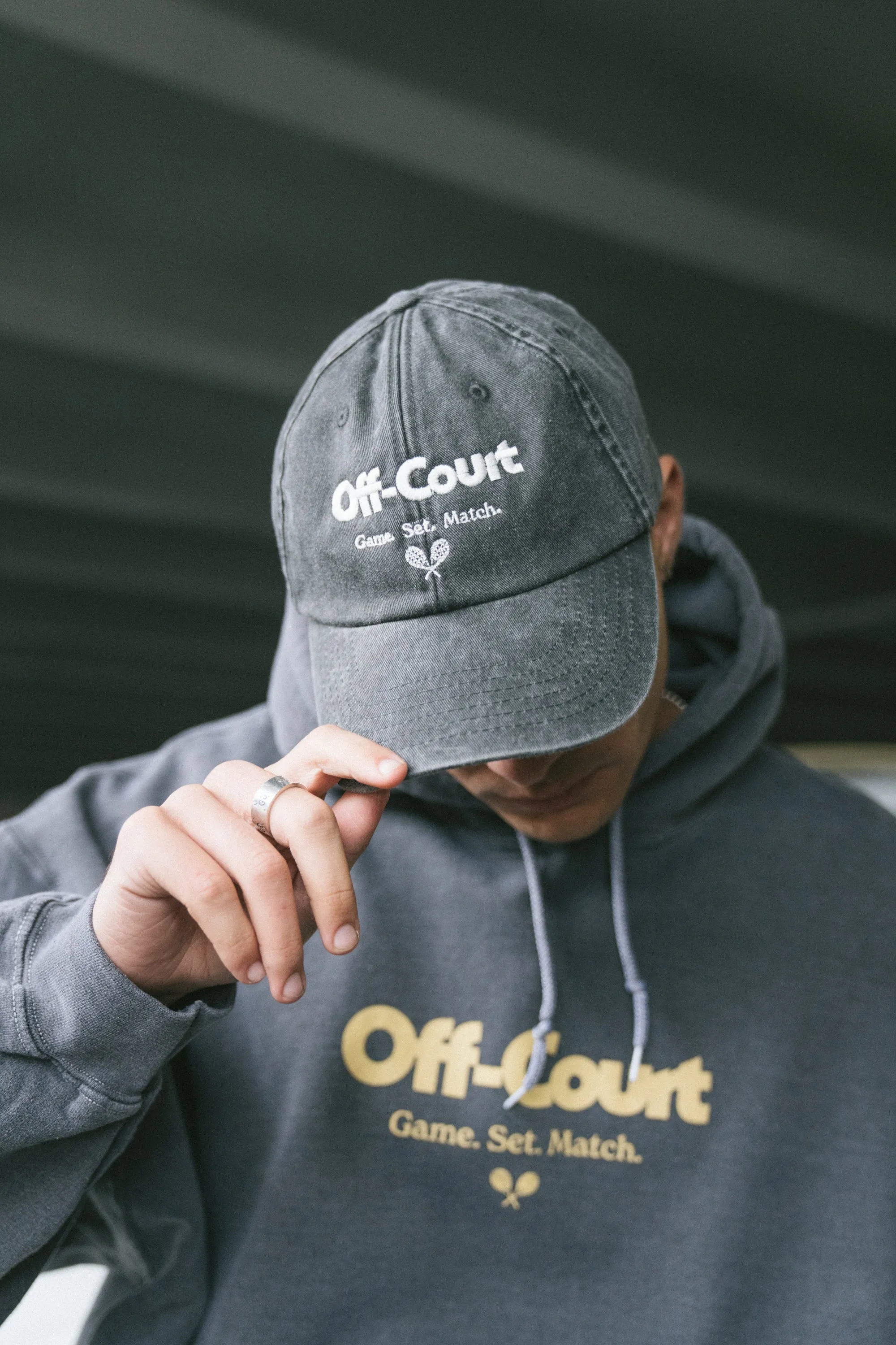 Vice 84 'Off-Court' Vintage Washed Cap - Black
