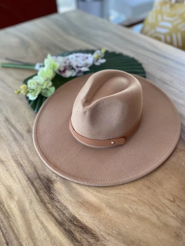 Wide Brim Panama Felt Hat