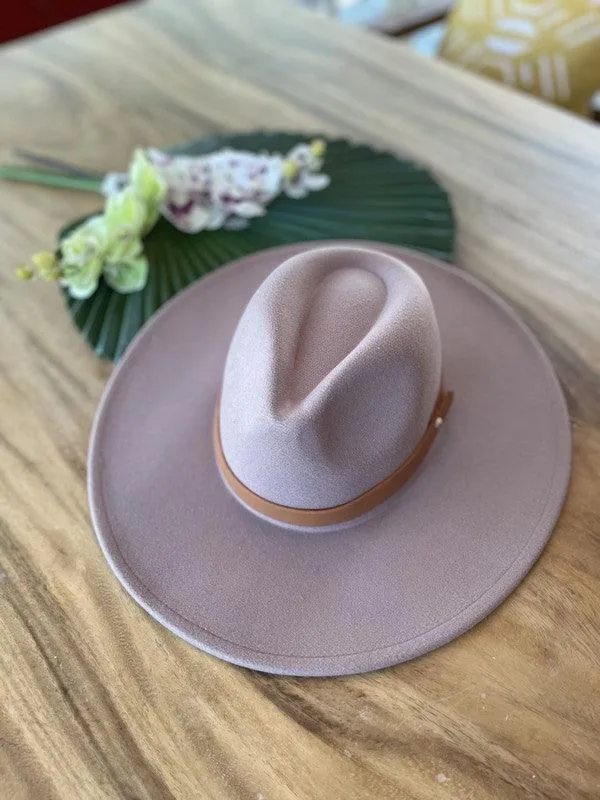 Wide Brim Panama Felt Hat