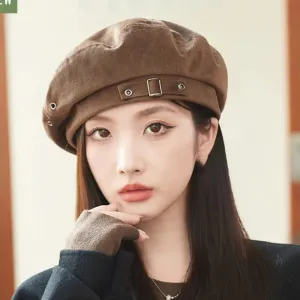 Women Berets New Autumn Winter Cap Hats for Women Solid Vintage Artist Painter Beret Hat Ladies Flat Cap Berets for Women