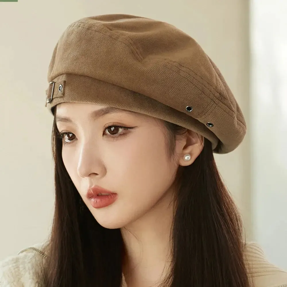 Women Berets New Autumn Winter Cap Hats for Women Solid Vintage Artist Painter Beret Hat Ladies Flat Cap Berets for Women
