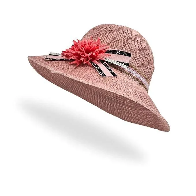 Womens Mens Wide Brim Straw Panama Hat Fedora Summer Beach Hat UPF Straw Hat for Women