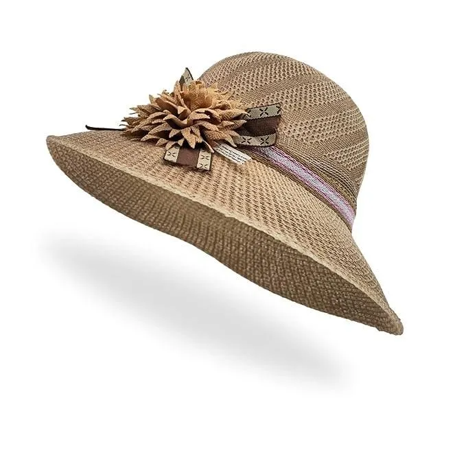 Womens Mens Wide Brim Straw Panama Hat Fedora Summer Beach Hat UPF Straw Hat for Women